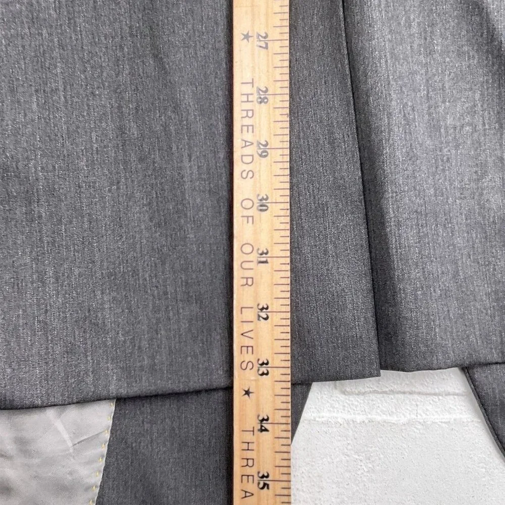 Hart Schaffner Marx Blazer Men 46 Gray Bespoke Gold Trumpeter Classic USA Jacket